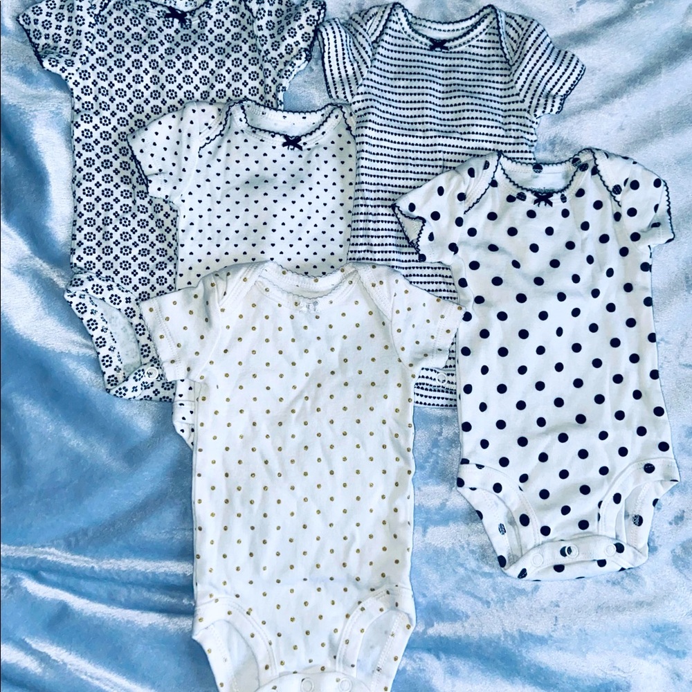 Baby girl 5 Bodysuit Newborn black and white